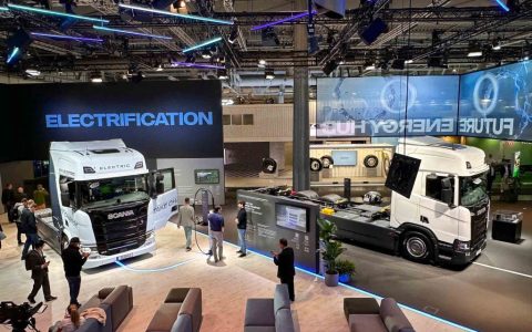 IAA 2024: Motor V8, gas natural + Potencia Super aparecen juntos, expansión de modelos eléctricos, interpretación de exhibiciones interiores de Scania.