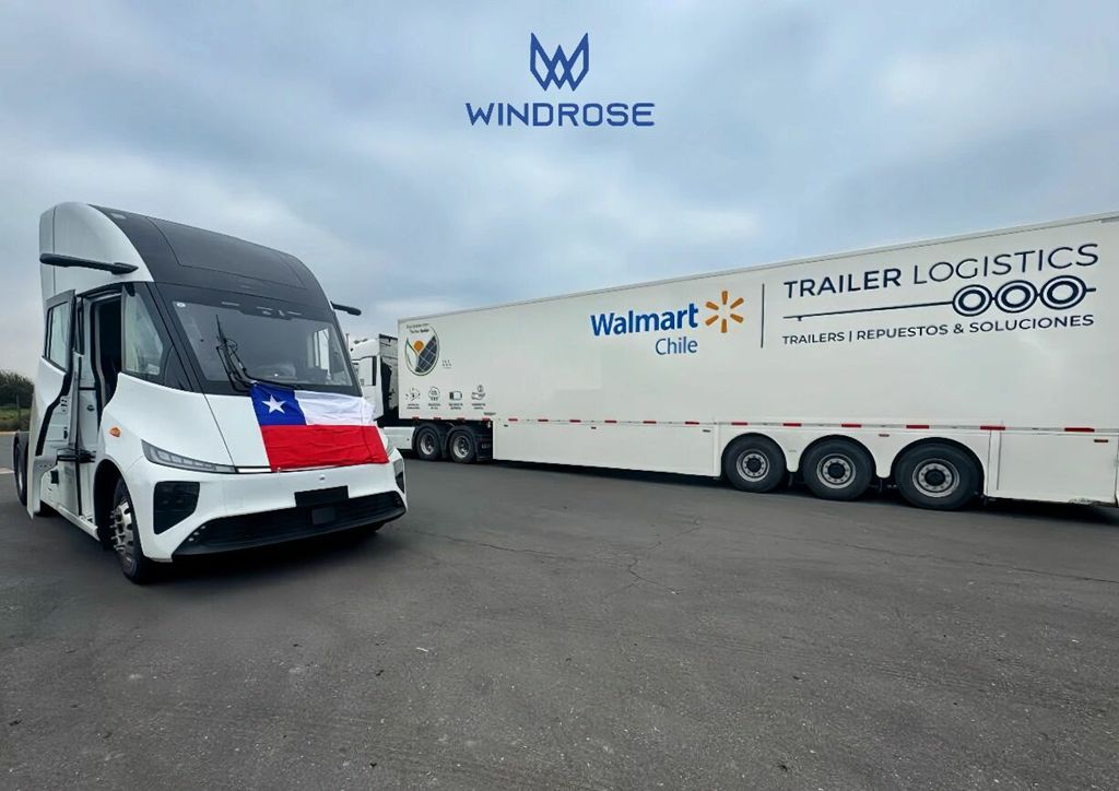 ​​Windrose Technology lanza camión eléctrico de 670 km de autonomía en Chile, sirviendo a clientes como Walmart y MPM​​