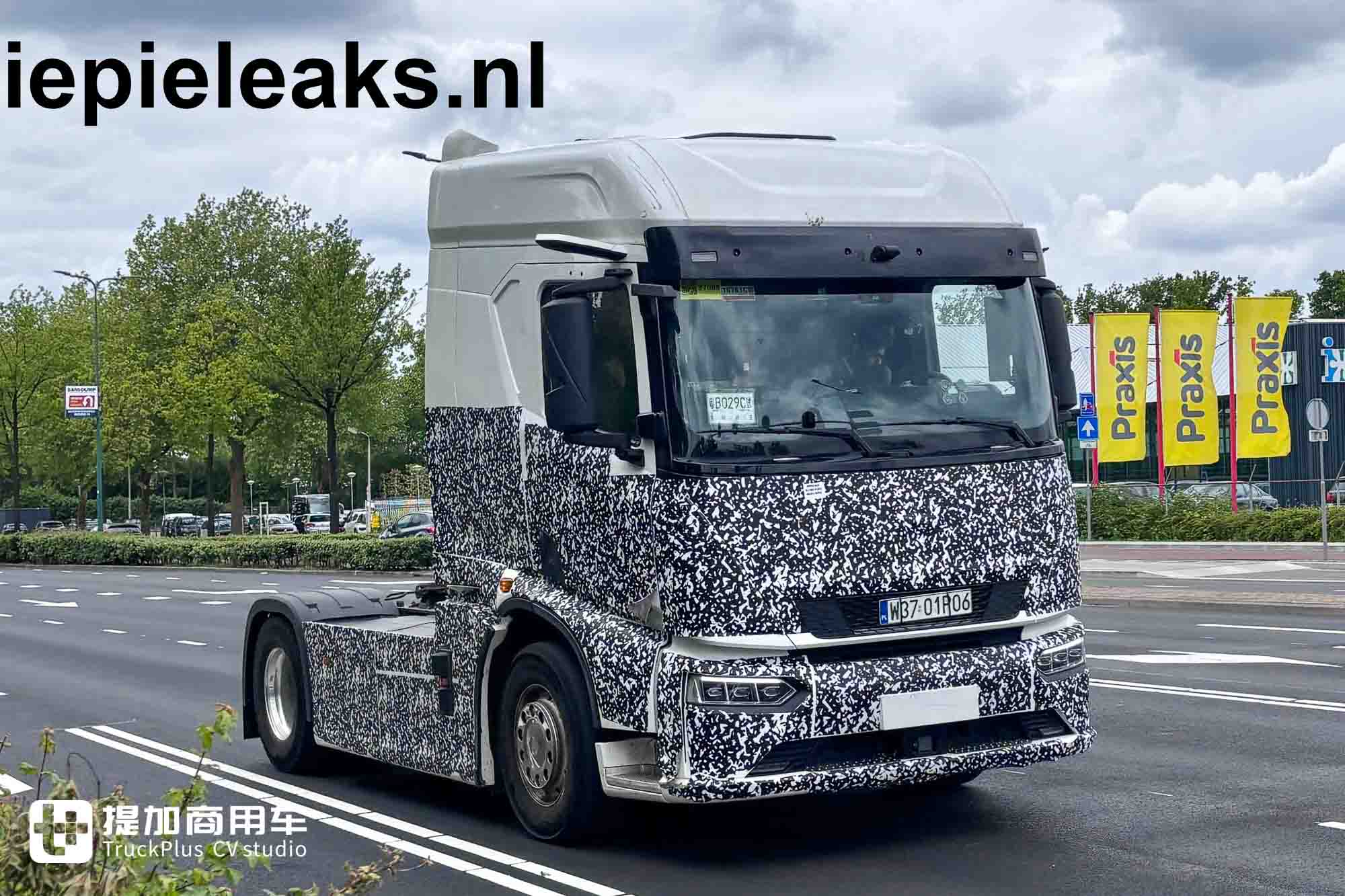 ¿Matrícula de Guangdong en los Países Bajos? Filtradas las pruebas en carretera del camión pesado eléctrico de larga distancia de BYD, cuenta atrás para el debut en IAA